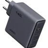 Ładowarka sieciowa Aukey PA-C6 Comet Mix GaN, USB-A i 3 x USB-C, 140 W, szara