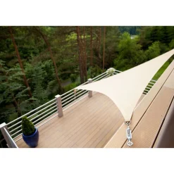 Żagiel ogrodowy przeciwsłoneczny DecoTeam, trójkąt, 2 x 3 x 4 m, biały