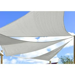 Żagiel ogrodowy przeciwsłoneczny DecoTeam Optima, trójkąt, 3,6 x 3,6 x 5 m, biały