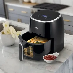 Air Fryer Frytkownica beztłuszczowa z okienkiem Hoffen, 1550 W, 5 l, czarna