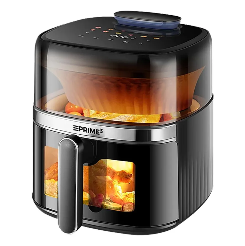 Air Fryer Frytkownica beztłuszczowa z okienkiem Prime3 SAF51, 1500 W, 6 l, czarna