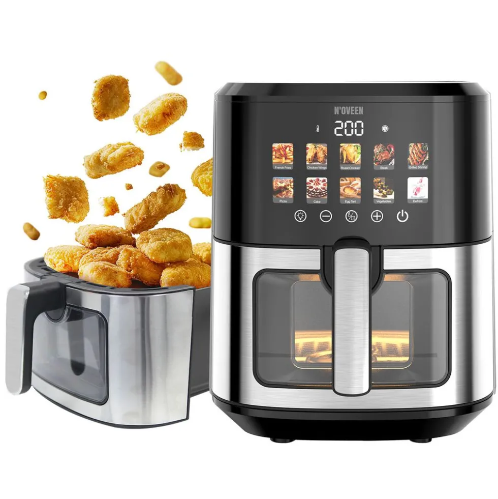 Air Fryer Frytkownica beztłuszczowa z okienkiem Noveen AF780 X-Line, 1700 W, 6,5 l, czarna