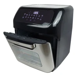 Air Fryer Frytkownica beztłuszczowa z okienkiem Hoffen Expert, minipiekarnik, 1800 W, 12 l, czarna