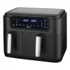 Air Fryer Frytkownica dwukomorowa Hoffen Expert, 2400 W, 3,5 l i 6 l, czarna