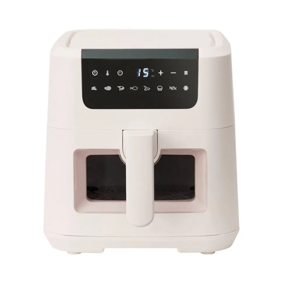 Air Fryer z okienkiem Olayks, 1500 W, 5 l, kość słoniowa