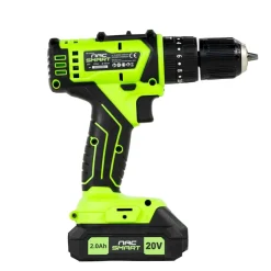 Akumulatorowa wiertarko-wkrętarka udarowa NAC Smart NS-CID-20-S, 20 V, bateria 2 Ah