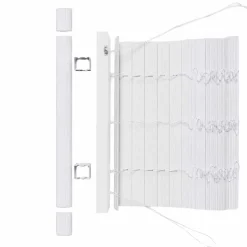 Żaluzja drewnopodobna Decoteam, 60 x 140 cm, biała tłoczona
