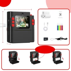 Aparat natychmiastowy dla dzieci Leting H600, z drukarką, czarny