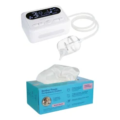 Aspirator do nosa Canpol Babies Noseo, 65 kPa, z chusteczkami bambusowymi