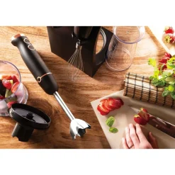 Blender ręczny BerlingerHaus Black Rose, 500 W, z akcesoriami, czarny
