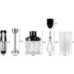 Blender ręczny 3 w 1 Eldom BL250, z akcesoriami, 800-1200 W, czarny