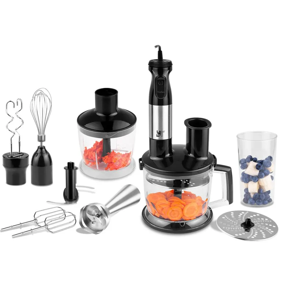 Blender ręczny z zestawem wielofunkcyjnym Lafe MultiBlend Pro, 1000 W, czarny
