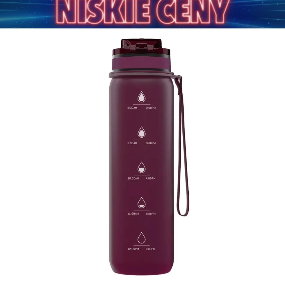 Butelka filtrująca 1 l Wessper B4 Tritan Actitex™, burgundowa