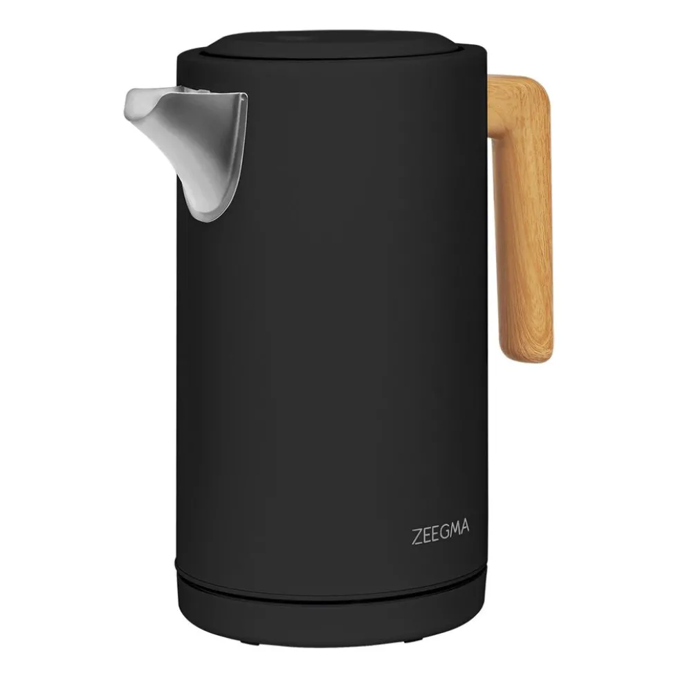 Czajnik elektryczny Zeegma Ketlee Black Wood, 1,7 l, 2200 W, z uchwytem z imitacji drewna