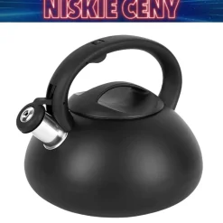 Czajnik z gwizdkiem Tadar Vita, 3 l, stal nierdzewna, czarny