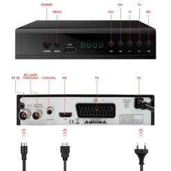 Dekoder telewizji naziemnej HD DVB-T2 HEVC H.265 Extralink