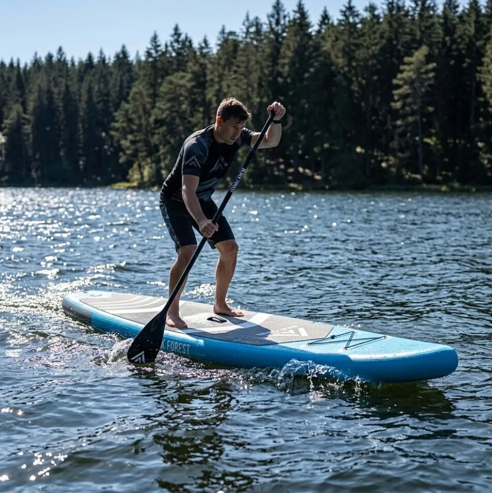 Deska SUP Black Forest, 320 x 81 x 15 cm, z akcesoriami, błękitna