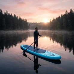 Deska SUP Black Forest, 320 x 78 x 15 cm, z akcesoriami, jasnoniebieska