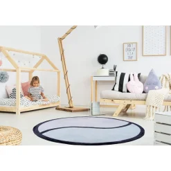 Dywan Maximo Rabbit Premium, koło, 160 cm, niebiesko-szara geometria