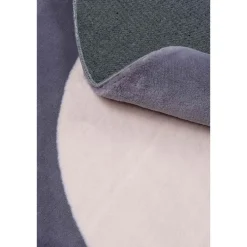 Dywan Maximo Rabbit Premium, koło, 160 cm, ramka, beżowo-antracytowy