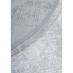 Dywan Multi-Decor Eclipse, koło, 120 cm, obramowanie, szary