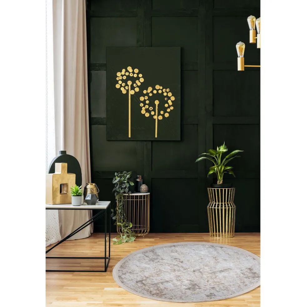 Dywan Multi-Decor Eclipse, koło, 120 cm, przecierka, beżowy