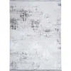 Dywan Multi-Decor Eclipse, 80 x 150 cm, ornament koła, szary z frędzlami