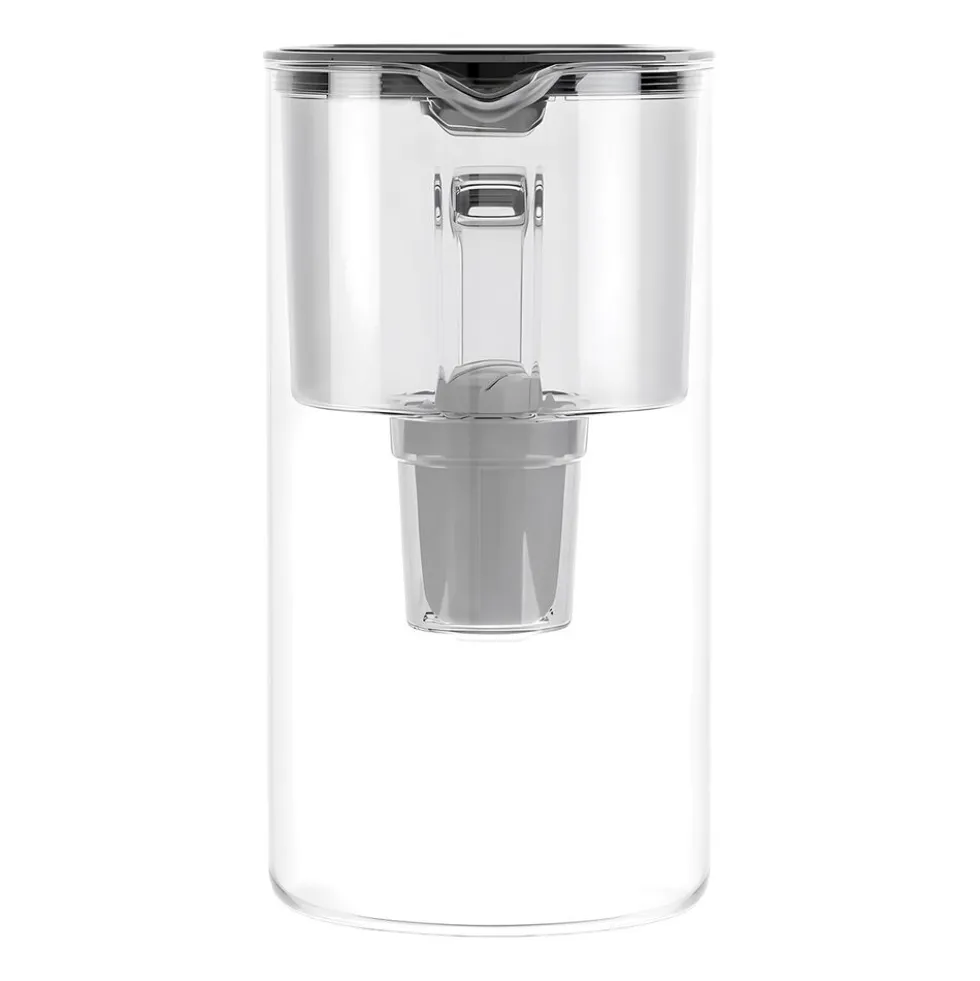Dzbanek filtrujący szklany Wessper D2 Borosilicate, 3 l, czarny