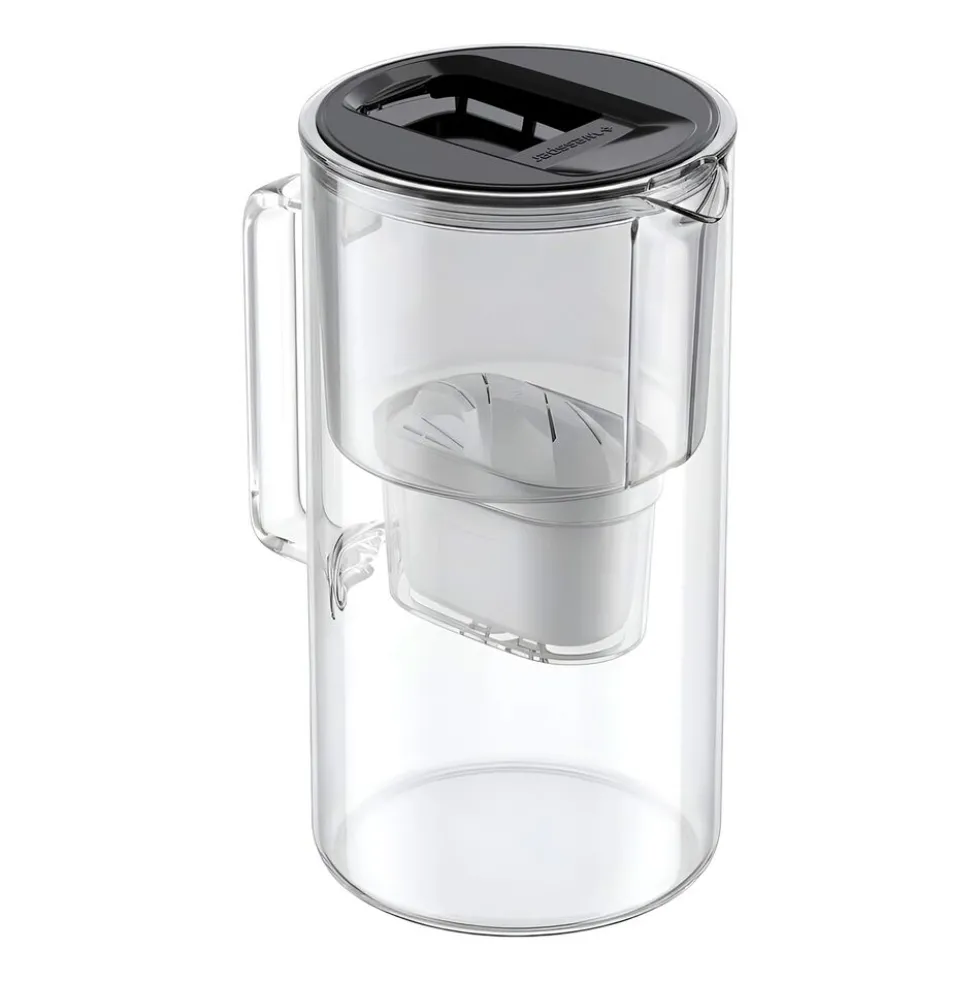 Dzbanek filtrujący szklany Wessper D2 Borosilicate, 3 l, czarny