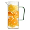 Dzbanek ryflowany Vialli Design Livio, 1,5 l, z zielonym uchem