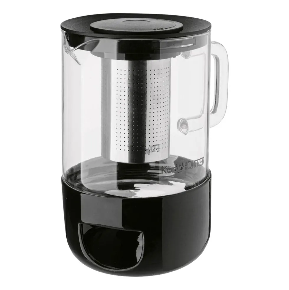 Dzbanek z zaparzaczem Konighoffer Bonito, 1 l, z ceramicznym podgrzewaczem