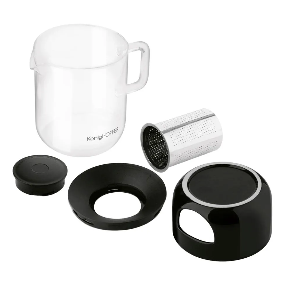 Dzbanek z zaparzaczem Konighoffer Bonito, 1 l, z ceramicznym podgrzewaczem