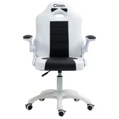 Fotel gamingowy COBRA JUNIOR, CRF – 2301, biało - czarny