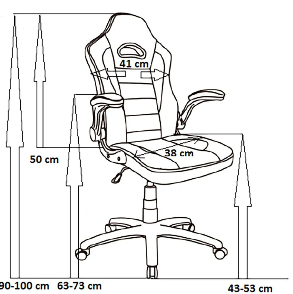 Fotel gamingowy COBRA JUNIOR, CRF – 2301, biało - czarny