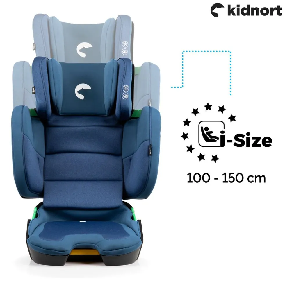 Fotelik samochodowy Kidnort Mane, 100-150 cm, niebieski