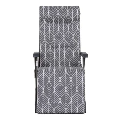 Fotel ogrodowy z podnóżkiem Gardenic Toskania Plus H046-06IB, rozkładany, szary