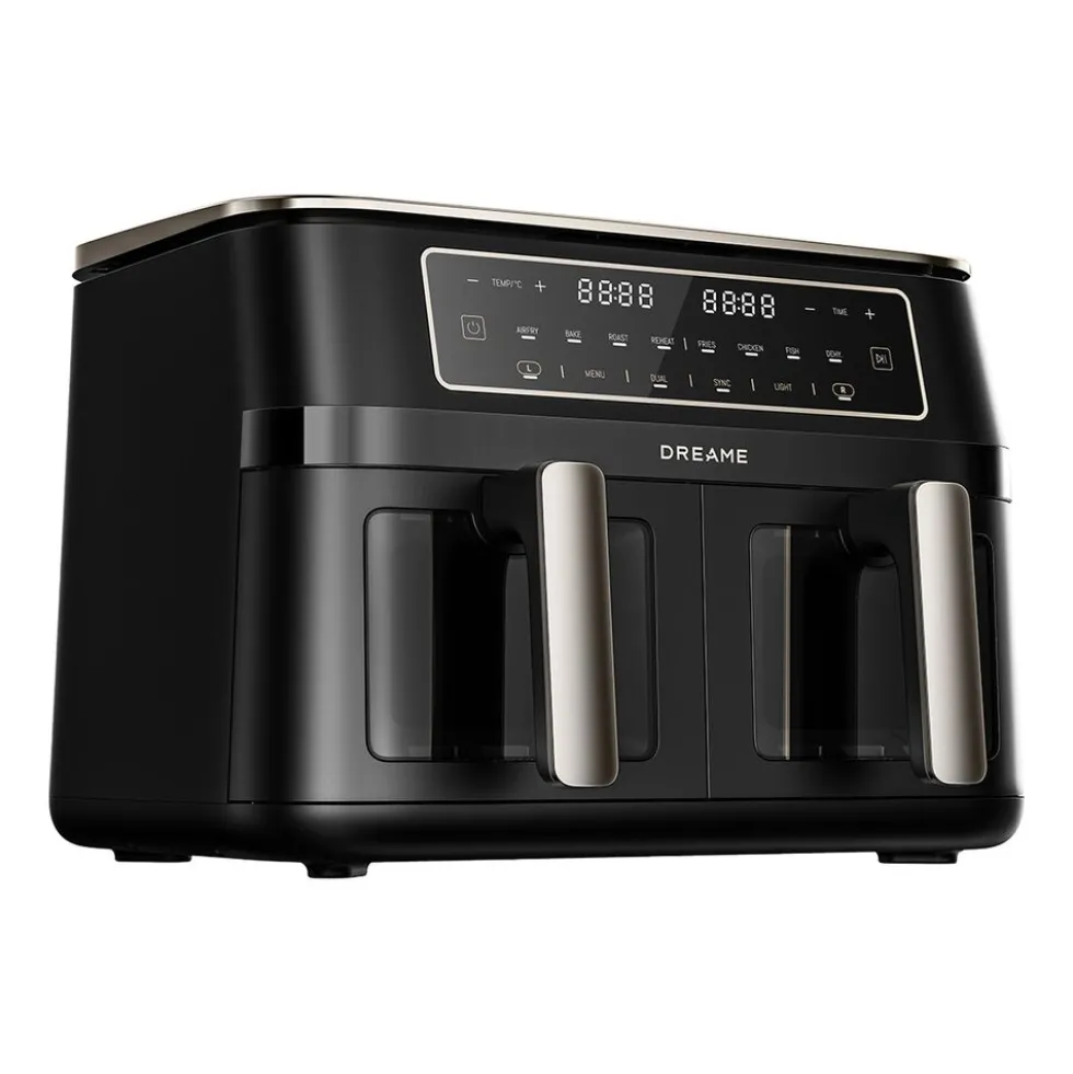 Frytkownica beztłuszczowa Dreame Tasti DZ30, 3000 W, 2 x 5,5 l, czarna