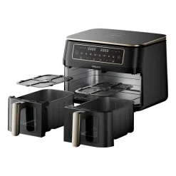 Frytkownica beztłuszczowa Dreame Tasti DZ30, 3000 W, 2 x 5,5 l, czarna