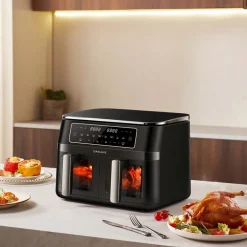 Frytkownica beztłuszczowa Dreame Tasti DZ30, 3000 W, 2 x 5,5 l, czarna