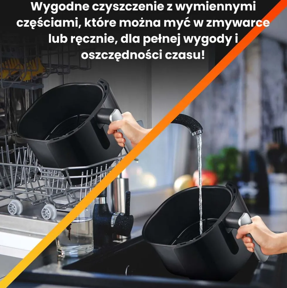 Frytkownica beztłuszczowa Extralink Smart Life SJ-400, 4 l, 1300 W, czarna