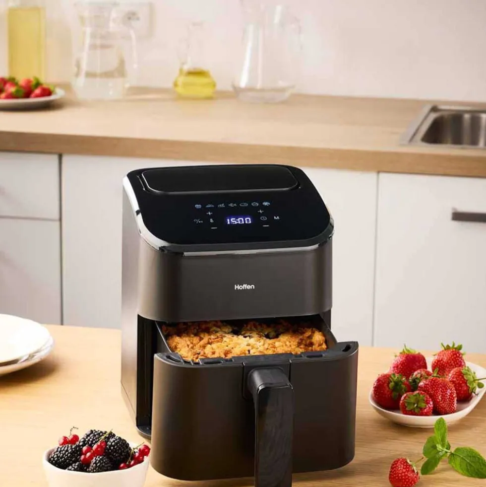Frytkownica beztłuszczowa Hoffen, 1000 W, 3 l, czarna