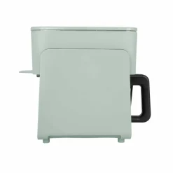 Frytkownica beztłuszczowa szklana Huslog Crystal Steam, 1300 W, 4,2 l, z funkcją pary, zielona