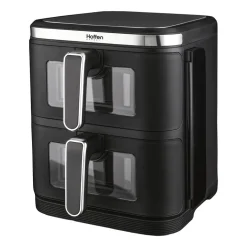 Frytkownica dwukomorowa Hoffen Expert HO-00091, 2800 W, 11 l, czarna