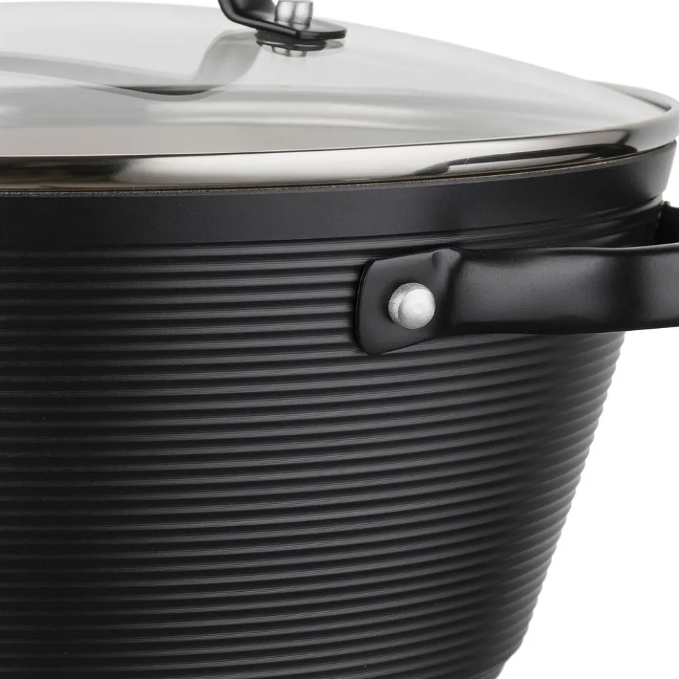 Garnek aluminiowy 20 cm 2,2 l Florina Carina, czarny