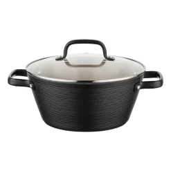 Garnek aluminiowy 24 cm 3,3 l Florina Carina, czarny