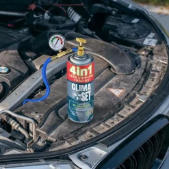 Gaz do klimatyzacji ClimaSet 4w1 R134a 626 g, z przewodem z manometrem i latarką UV