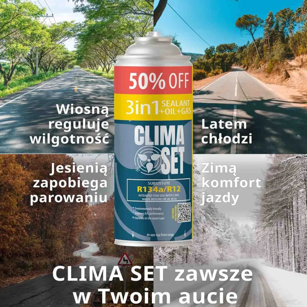 Gaz do klimatyzacji 3w1 ClimaSet R134a 2 x 626 g