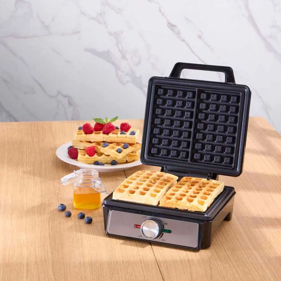 Gofrownica Eldom WA1600, 1600 W, 2 gofry, czarna
