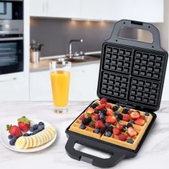 Gofrownica XXL Hoffen, 1400 W, na 4 gofry, czarna