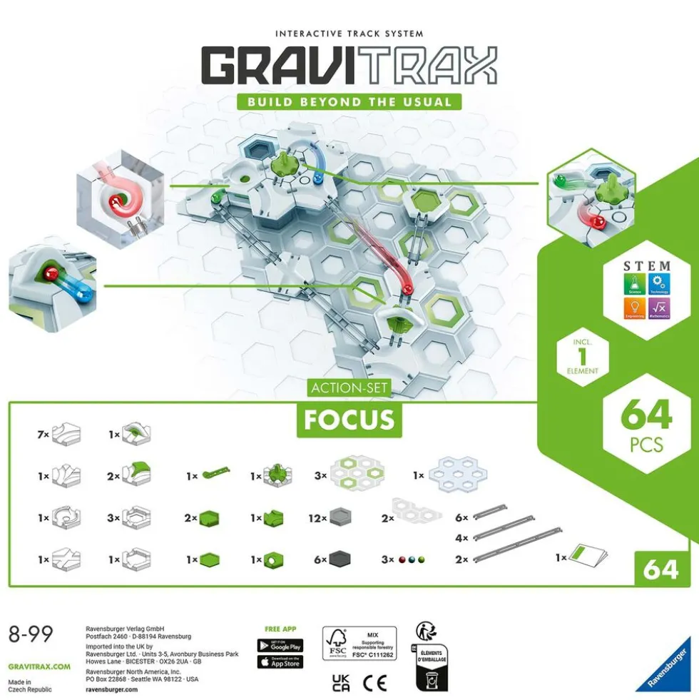 Gra logiczna Ravensburger GraviTrax Focus, zestaw startowy